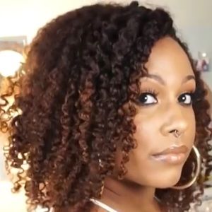 Brown curly wig